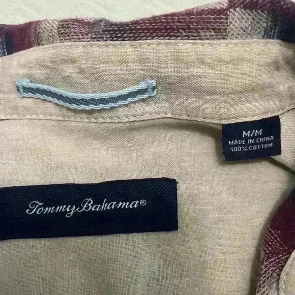 Tommy Bahama Shirt Mens Medium Purple Blue Button Up Long Sleeve Cotton Casual - Picture 4 of 8